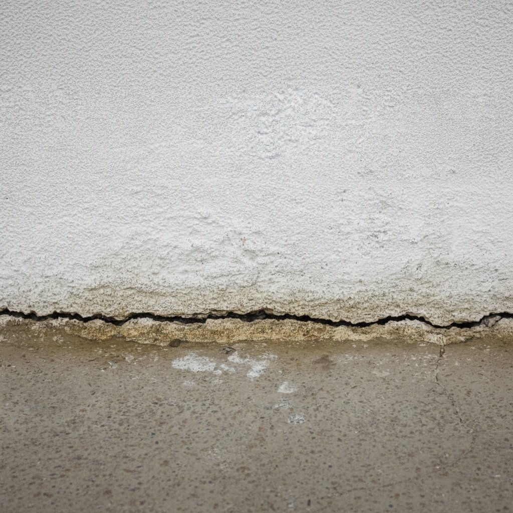 Horizontal cracks in basement
